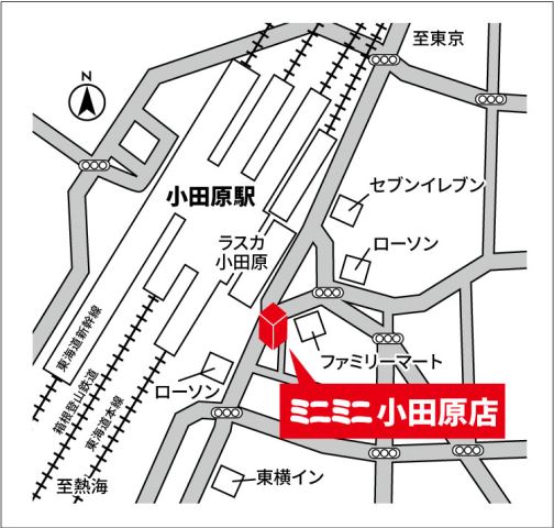 ミニミニ小田原店の地図