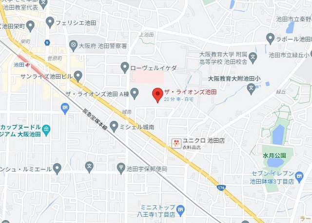 阪急電鉄宝塚線　川西能勢口駅（徒歩30分）