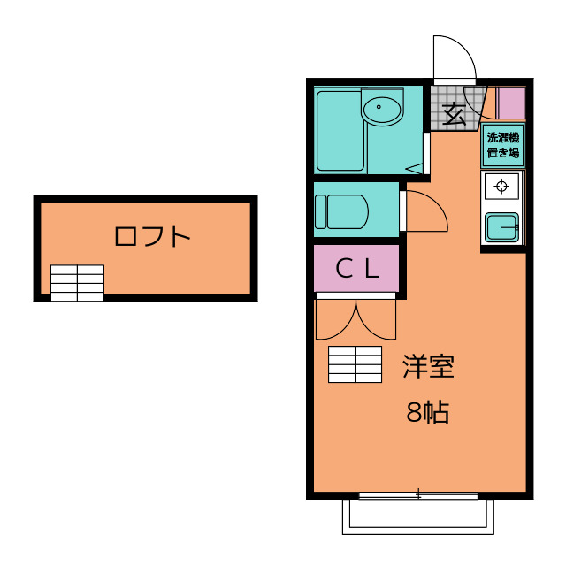 やっぱりこだわりたいお風呂・トイレ別!オシャレなロフト付きのお部屋です。