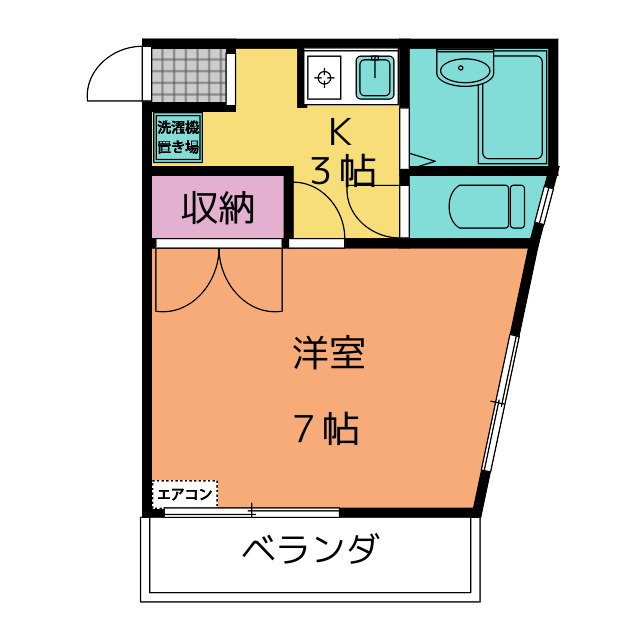 こだわりたいお風呂・トイレ別!もちろん室内洗濯機置場完備!1口ガスコンロ。ちょっとした料理ならここで十分!