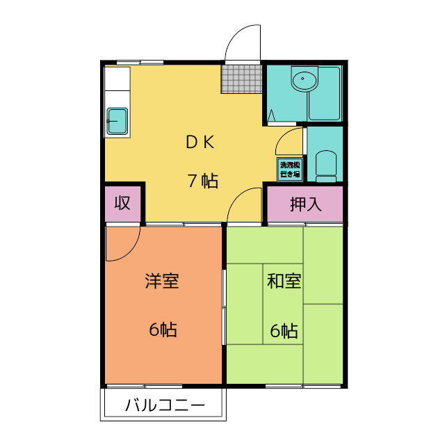 2口コンロが置けるキッチン!お料理も十分楽しめますよ♪無料インターネット導入済み。