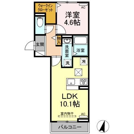 ウォークインクローゼットが魅力