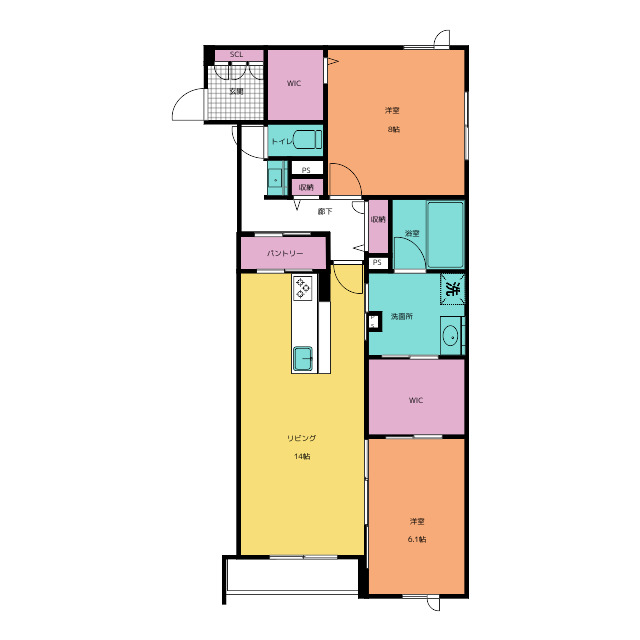 広々とした間取です