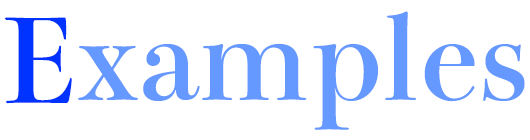 Examples